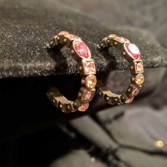 3 for $110 Earrings Vintage hoop - Picture 2 of 2